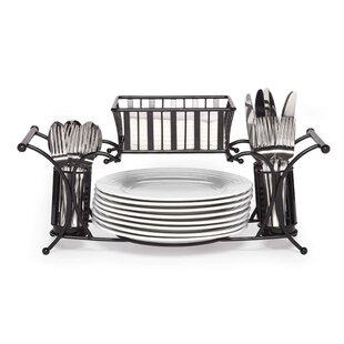 Paper plate and silverware caddy hot sale